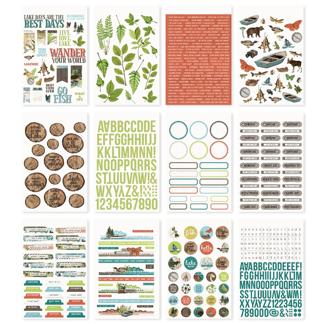 Simple Stories Sticker Book 12/Sheets-Simple Vintage Lakeside, 642/Pkg